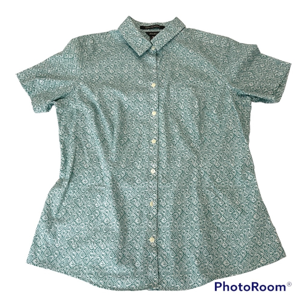 Eddie Bauer ladies button down shirt short sleeve size M